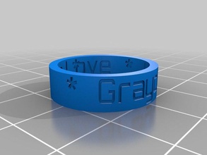 graydon anillo de tamaño 8 los anillos personalizado 3d print model - Mito3D