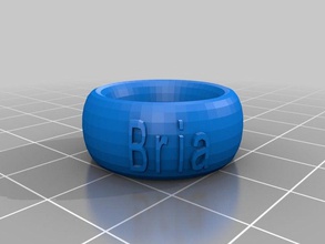bria ring fashion customized 3d print model - Mito3D