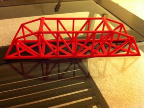 modifié parker style de pont en poutre treillis l'ingénierie curriculum 3d print model - Mito3D