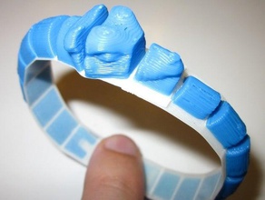 ouroboros bracelet bracelets 3d art featured flexible jewelry newmuseumchallenge openscad parametric snake 3d print model - Mito3D