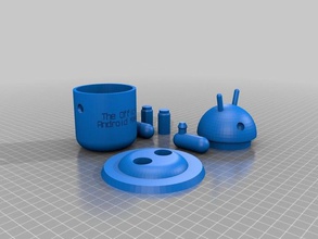 android mascot 1 containers customized 3d print model - Mito3D