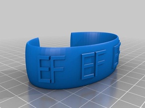 ef wrist bracelets customized 3d print model - Mito3D
