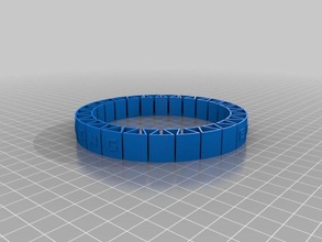 ebv flexible name bracelet bracelets customized 3d print model - Mito3D