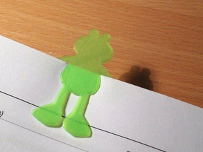 frog bookmark household supportless 3d print model - Mito3D