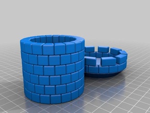 customizable stone turret buildings structures castle customizer 3d print model - Mito3D