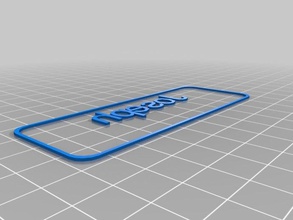 my customized custiomizable tri colour name tag signs logos 3d print model - Mito3D