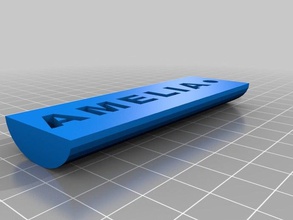 amelia keychain other 3d print model - Mito3D