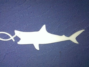 tubarão com fome sinais logotipos 3d print model - Mito3D