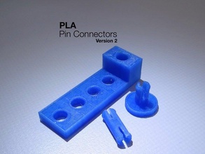 pla pin connectors v2 engineering openscad parametric pins snapfit 3d print model - Mito3D