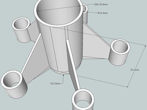 bt50 modelo de foguete fin montagem diy foguetes sketchup 3d print model - Mito3D