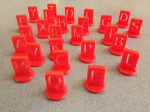 con letras de rol wargaming peones juguete juego accesorios figurine 3d print model - Mito3D