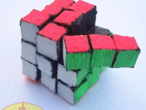 serpent cube paramétrique d'autres openscad jouet de puzzle rubik 3d print model - Mito3D