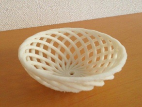 bamboo basket kitchen dining 3d print model - Mito3D