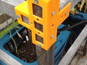marco de soportes jardín apuestas otros 1x1 madera al aire libre 3d print model - Mito3D