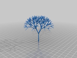 my customized recursive tree some degree randomness math art 3d print model - Mito3D