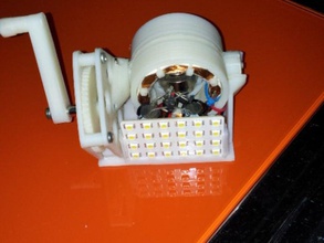 assembler torche le bricolage électronique de la lampe poche générateur main une manivelle openscad utile 3d print model - Mito3D