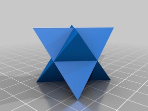 tetrahedron-in-the-box stellated octahedron also fits box math art cube geometry lid nested plutonic solids regular tetrahedron stella octangula stell toy 3d print model - Mito3D