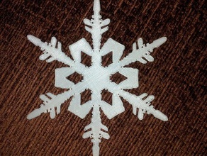 tracé de flocon neige d'autres noël fablicator ornement l'hiver solidworks 3d print model - Mito3D