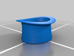 chapeau haut de forme courbé bord accessoires haut-de-forme makeitlabs 3d print model - Mito3D