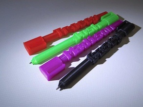 advanced word pen office customizer openscad parametric 3d print model - Mito3D