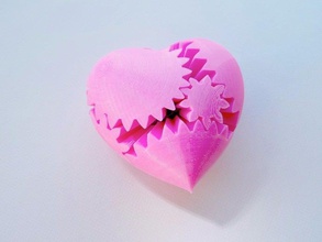 pla heart gears v2 other 3d gear mashup multi-part openscad parametric rotating toy 3d print model - Mito3D