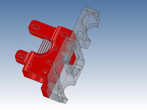 unmittelbare vertikale extruder mk7 gear easy mount-system 3d Drucker Extruder 3d print model - Mito3D