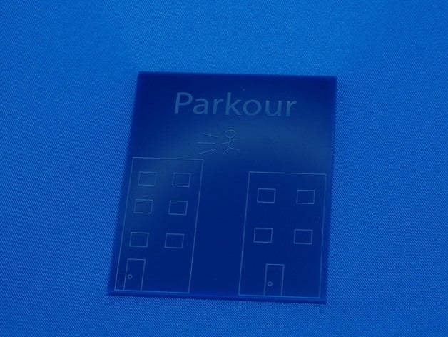 parkour pièce d'acrylique d'autres cnc laser raster de coupe robbinsvillehighschool vecteur 3D print model - Mito3D