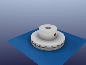 parametric ball pulley 3d printer parts chain cnc mechanism gear openscad gears useful 3d print model - Mito3D