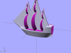 skalierbare Piratenschiff Fahrzeuge Boot customizer 3d print model - Mito3D