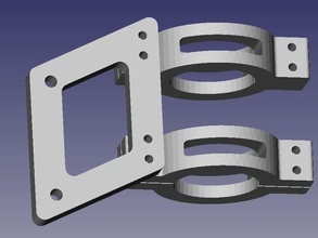 Motorrad Scheinwerfer Halterung fork clamp automotive 3d print model - Mito3D