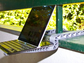 ipad logitech table de balcon la tablette support clavier 3d print model - Mito3D