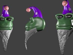 sihirbaz kurbağa heykeller 3d print model - Mito3D