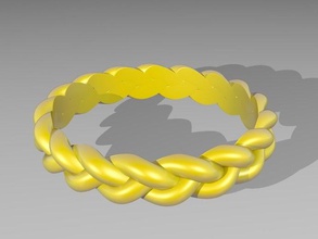 3 strand tight braided rind rings blender script 3d print model - Mito3D