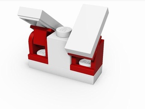dobradiça 1x1x1 universal brinquedo tijolos utb construção brinquedos 3d print model - Mito3D