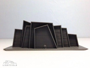 ışık alanı bina binalar yapılar mimar mimarlık sanat budmen kavram tasarım ısaac modern 3d print model - Mito3D