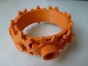 gear bracelet other gears jewelry support 3d print model - Mito3D