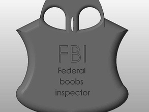 fbi fédéral seins de l'inspecteur costume 3d print model - Mito3D
