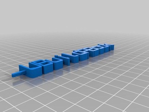 ubab name topper organization customized 3d print model - Mito3D