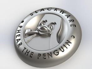 slackware phear pingouin 3d les pièces de monnaie badges linux lklkl l'open source tux 3d print model - Mito3D