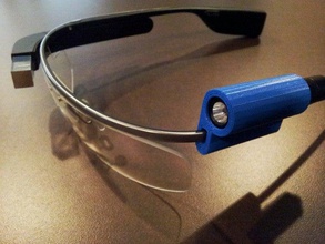 g-meşale google cam yak gözlük googleglass led ışık mount 3d print model - Mito3D