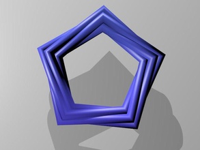 de forme pentagonale pendentif anneau les anneaux blender plugin script 3d print model - Mito3D