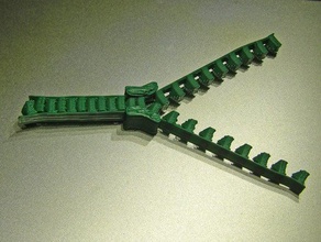 zipper other 3d closure mechanism experiment fabric fastener featured flexible fushigi poc proof concept toy 3d print model - Mito3D