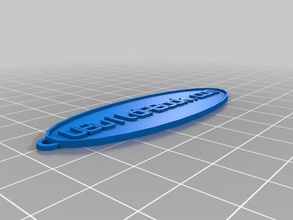ubab oval keychain 2 keychains customized 3d print model - Mito3D