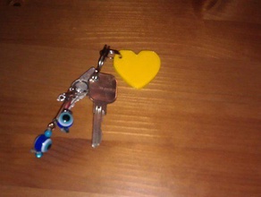 heart-shaped key chain hanger other keychain 3d print model - Mito3D