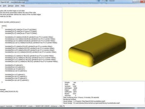 abgerundet cube andere Bibliothek Modell openscad parametric 3d print model - Mito3D