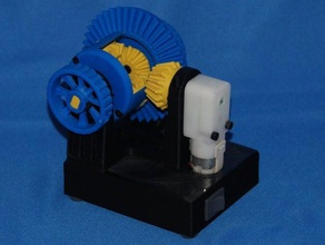 motorized functional differential gear system other 3d bevel education featured gm9 model multi-part parametric solarbotics toy 3d print model - Mito3D
