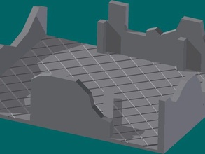la ruine de 4 des bâtiments les structures 28mm terrain wargaming warhammer 3d print model - Mito3D