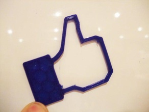 la main comme d'autres facebook icône 3d print model - Mito3D