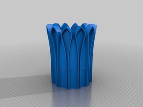 minoru yamasaki inspirierte vase deroy auditorium Dekor Architektur detroit 3d print model - Mito3D