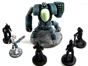 house vermeni highblood command pod 28mm miniature model robots continuum fantasy future game gaming ill gotten games mech multiverse rpg scifi sf strategy strife tabletop wargame 3d print model - Mito3D